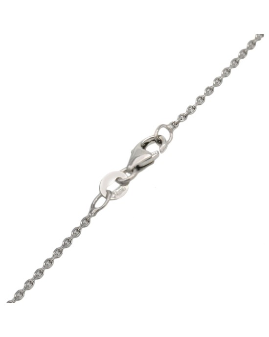 Baguette and Round Diamond Wavy Drop Necklace